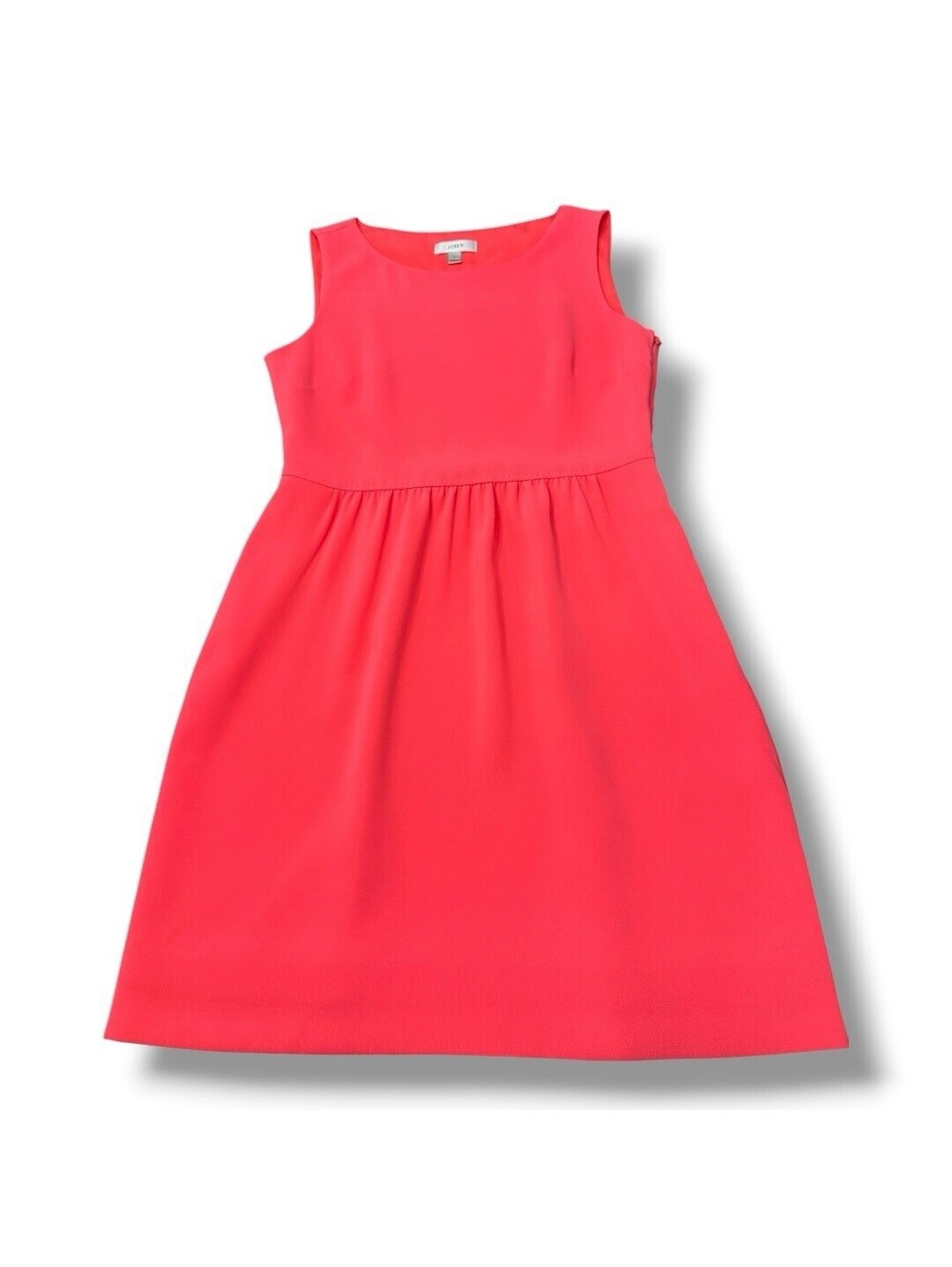 J.Crew Camille Dress Hot Pink Crepe Sleeveless Lined Cocktail Women’s Size 4